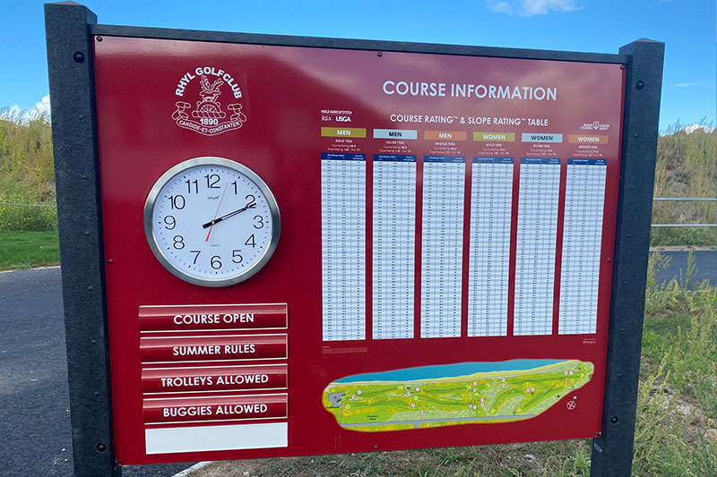 New Course Information Board