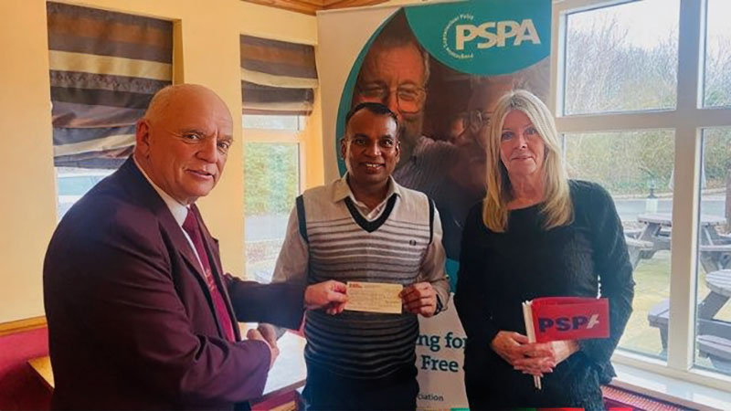 Club Captain Alan Williams Raises £600