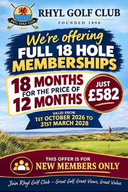 Rhyl Golf Club Membership Offer
